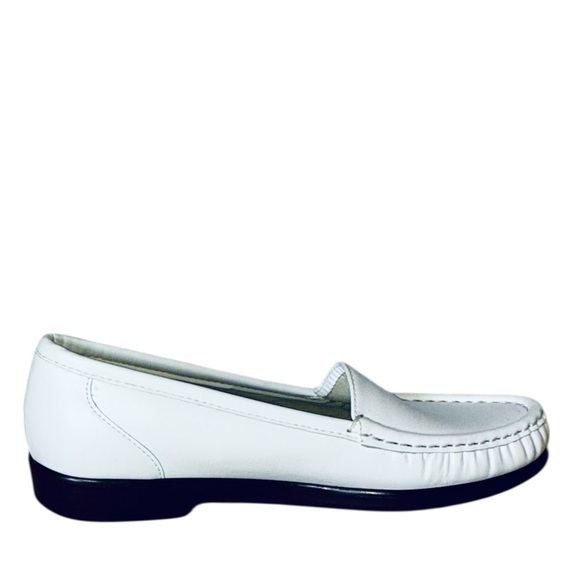 SAS Simplify - Everyday Loafer White Leather Loafers Size 6 S Narrow - Picture 4 of 8